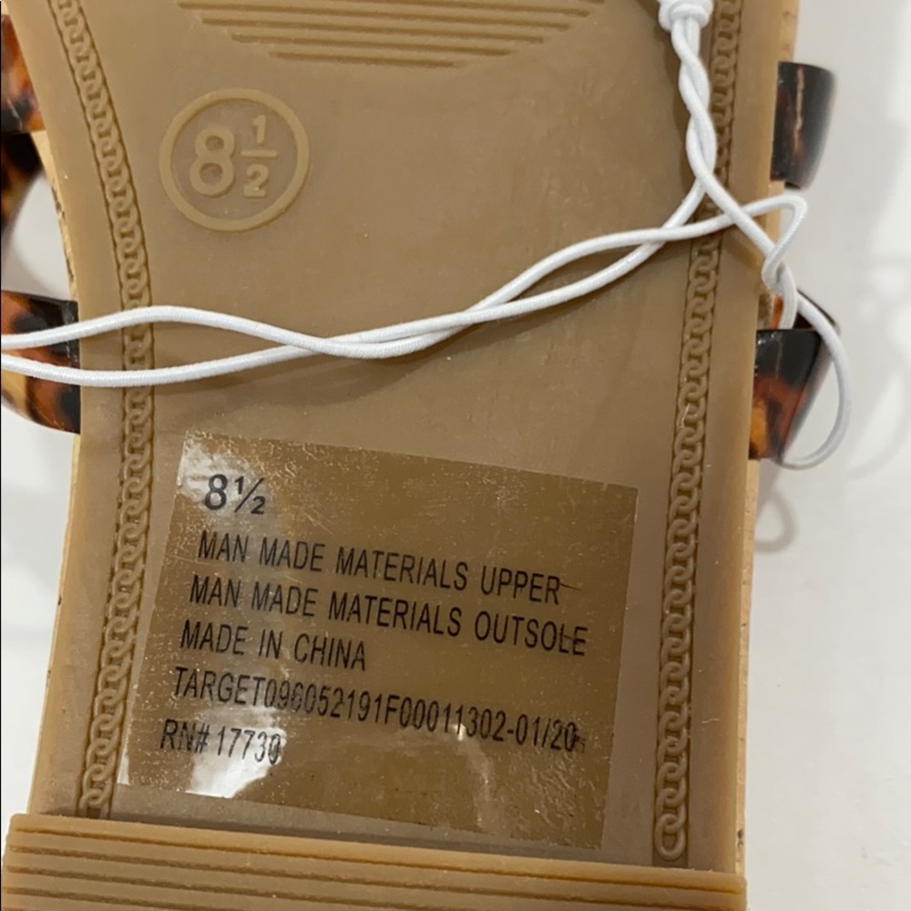 A new day avie strappy slide animal sandals 8.5 - Picture 6 of 6